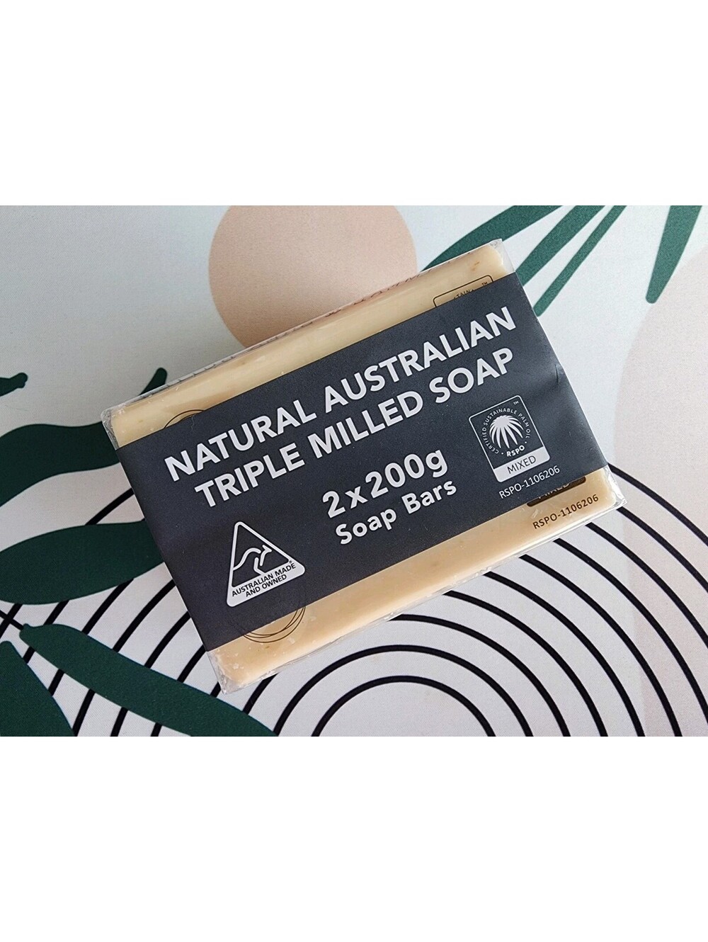 Natural Australian Triple Milled Oatmeal & Shea Butter Soap Bars 2x200g